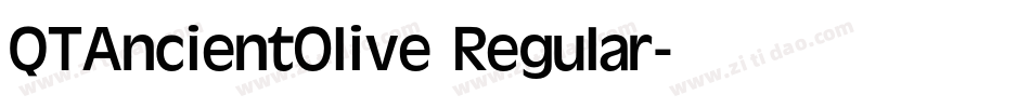 QTAncientOlive Regular字体转换